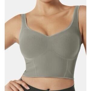 Fanka Body Sculpt Bra Tank Grey Large Sports Bra Workout Gym Athletic Support
